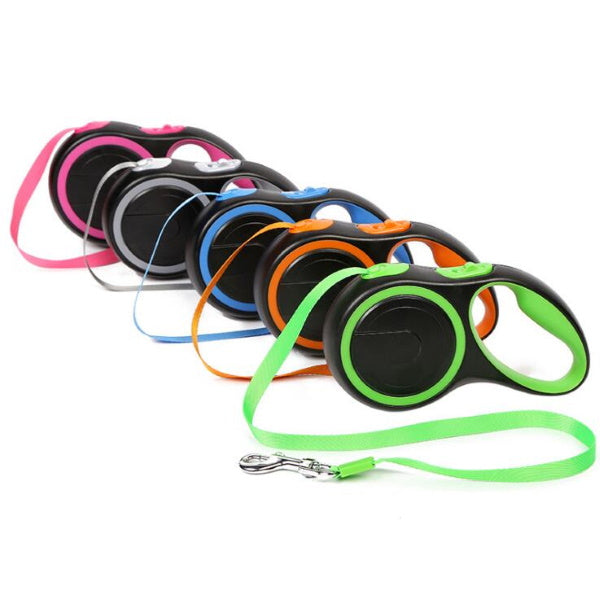 Neon Retractable Dog Lead 3 & 5 meter